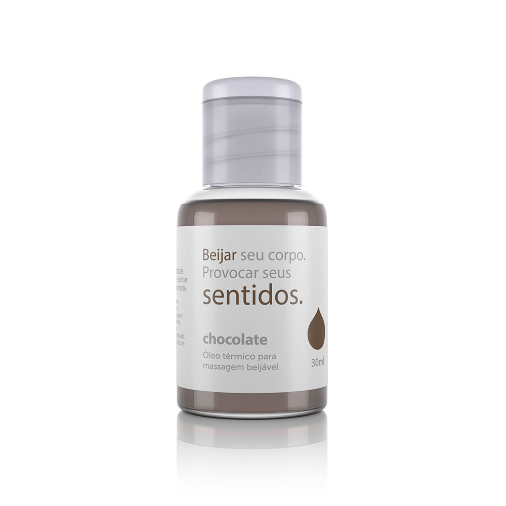 Oleo para Massagem Beijavel Funcao Hot Sentidos Chocolate - 30 ml