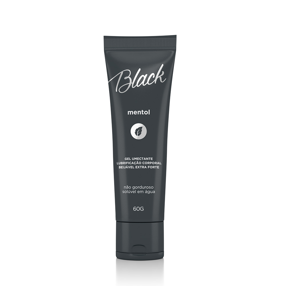 Gel Lubrificante Beijavel Black Mentol Extra Forte - 60g