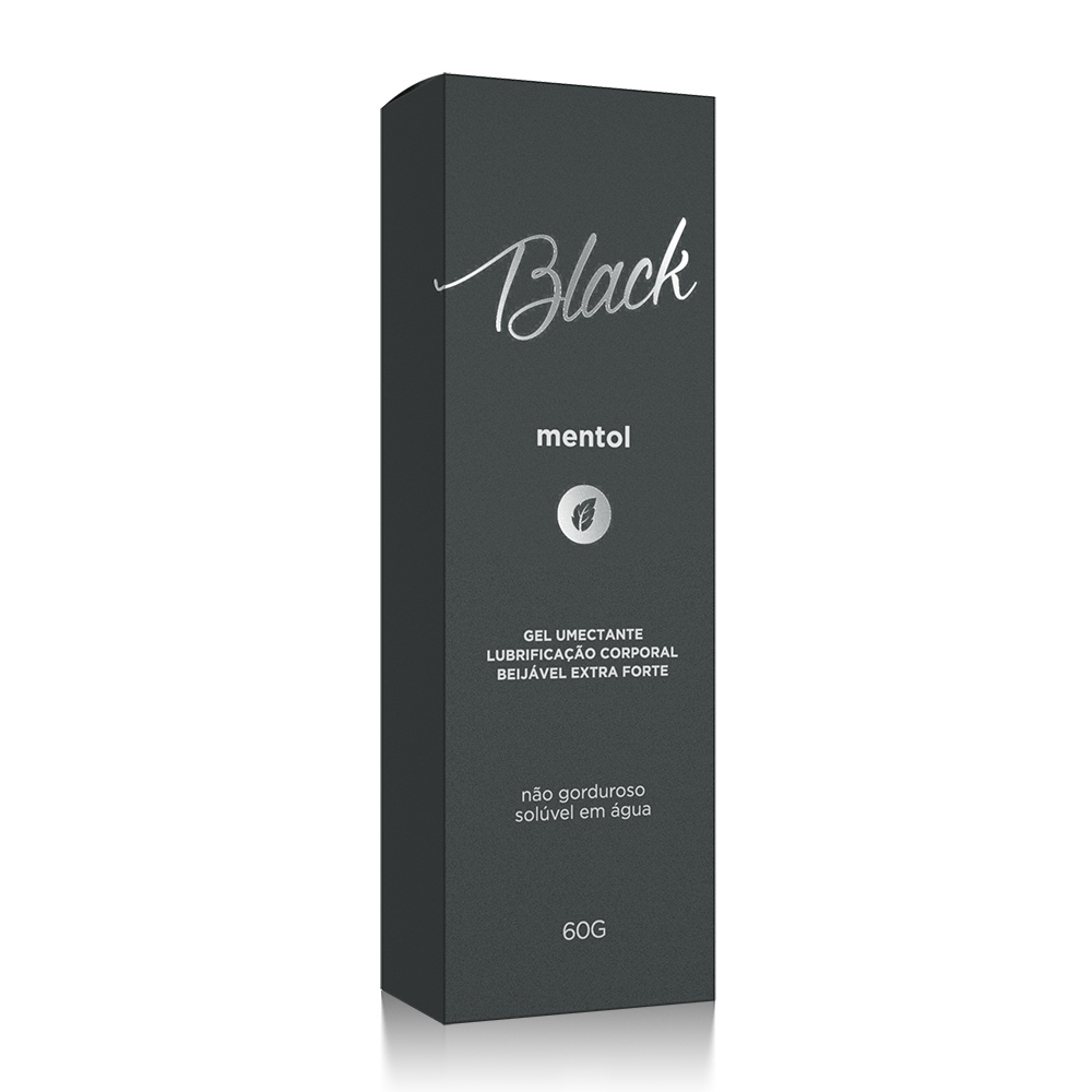 Gel Lubrificante Beijavel Black Mentol Extra Forte - 60g — foto 2