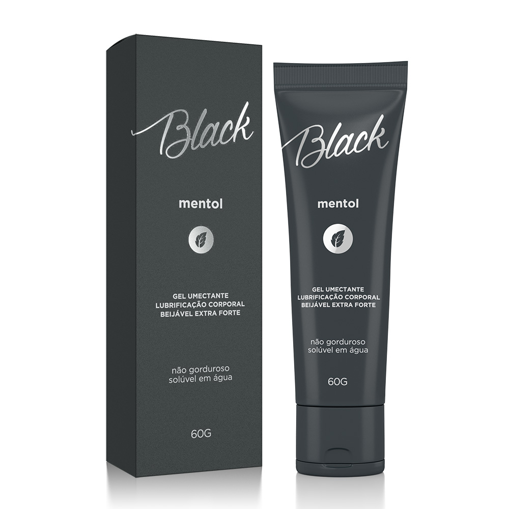 Gel Lubrificante Beijavel Black Mentol Extra Forte - 60g — foto 3