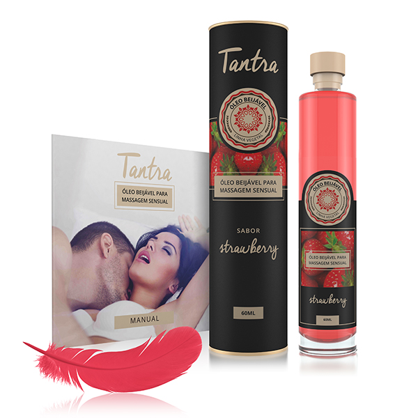 Oleo Sensual Beijavel Tantra Morango - 60ml